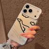 Милый Мультяшный Утенок Чехол для Телефона Для iPhone 17 16 15 14 13 12 11 Pro Max Air Матовый Лазерный Аврора Ударопрочный Funda