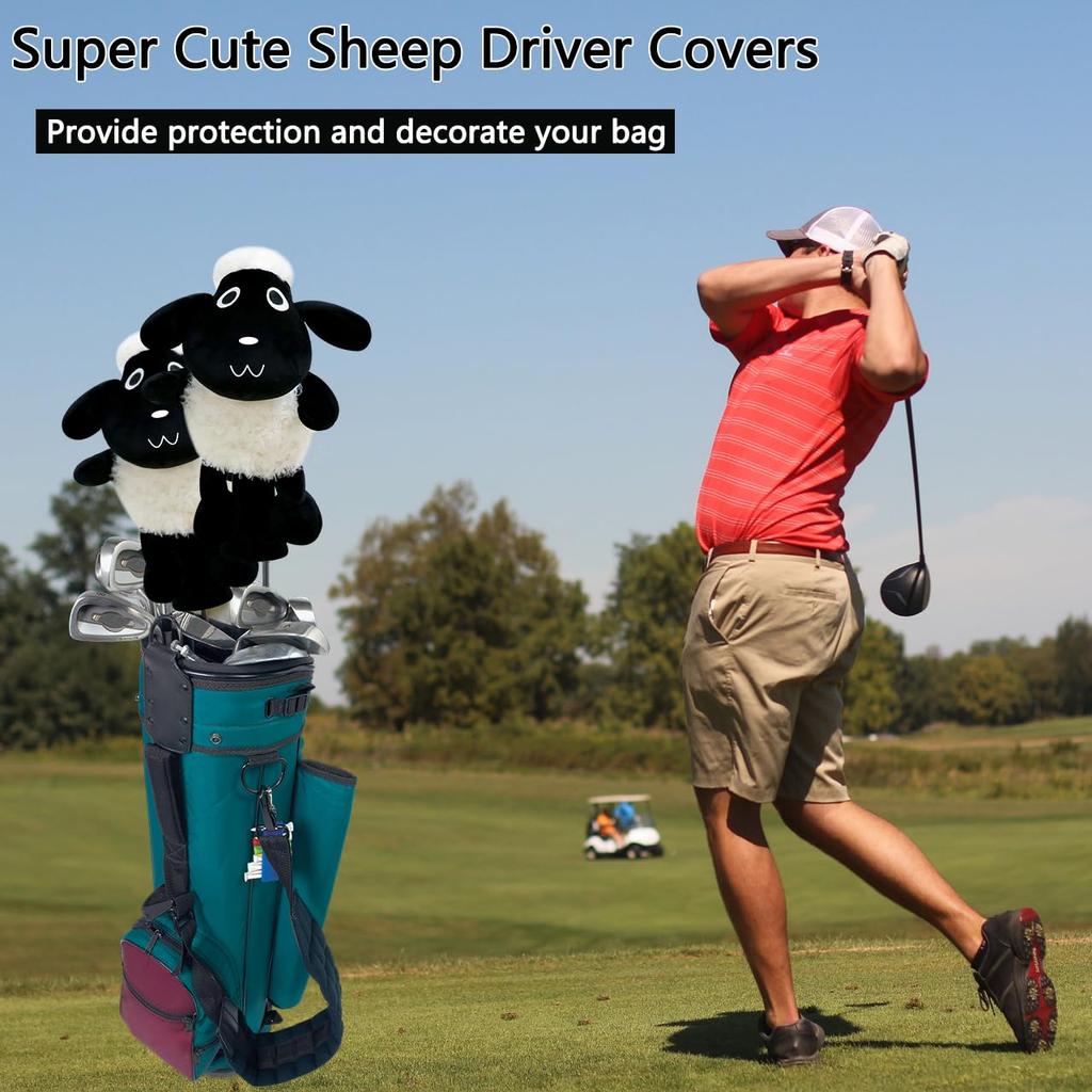 Чехол для гольфа LeFeng Animal, забавная коллекция чехлов для гольфа для драйвера из дерева, симпатичная и мягкая защита для клюшек для гольфа (Погонщик овец)