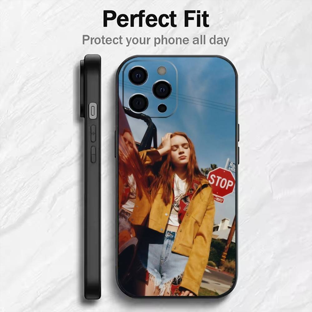 Sth M-Mex Actor S-Sadie S-Sink-kkS Phone Case For iPhone17,16,15,14,13,12 Plus,Max Soft Silicone Black Cover