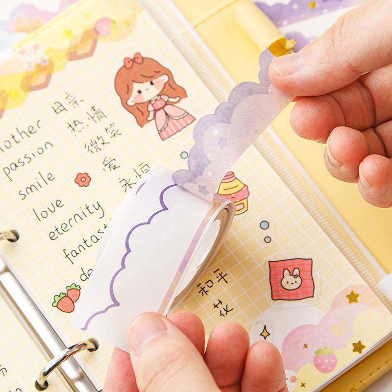 Ins Kawaii Clouds Washi Tape DIY Scrapbooking Journal Planner Diary Stickers Masking Tape Korean Candle Supplies Office Supplies