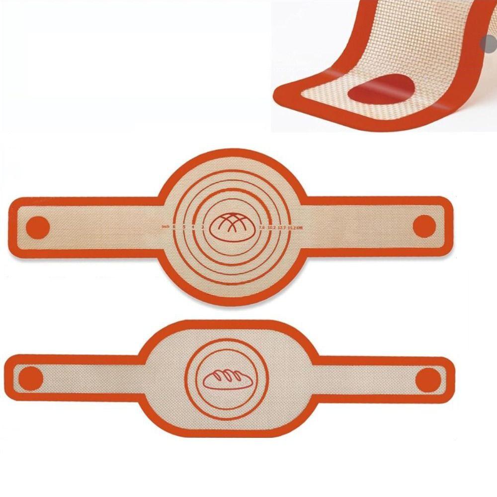 2Pcs Silicone Baking Mat Set Non-Stick Dough Transfer Mat Liner Bread Sling Kitchen Baking Tools