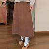 Women's Plus Size High Waist Straight Skirt Half Skirt Autumn and Winter Loose Crotch Covering Knitted Skirt