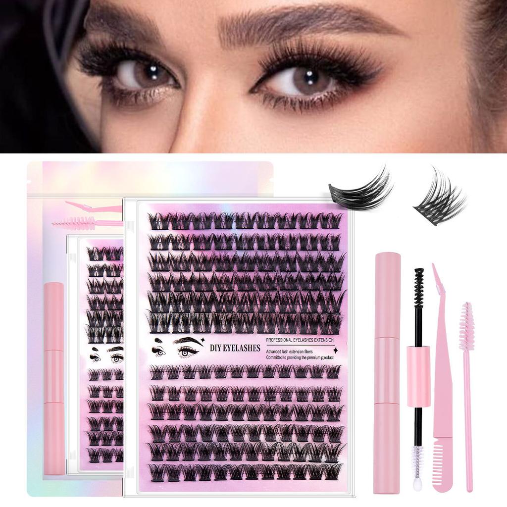 126 Clusters C Song Mixed Package Single Cluster False Eyelashes 10-14Mmdiy Segmented Multi-Hair Eyelashes
