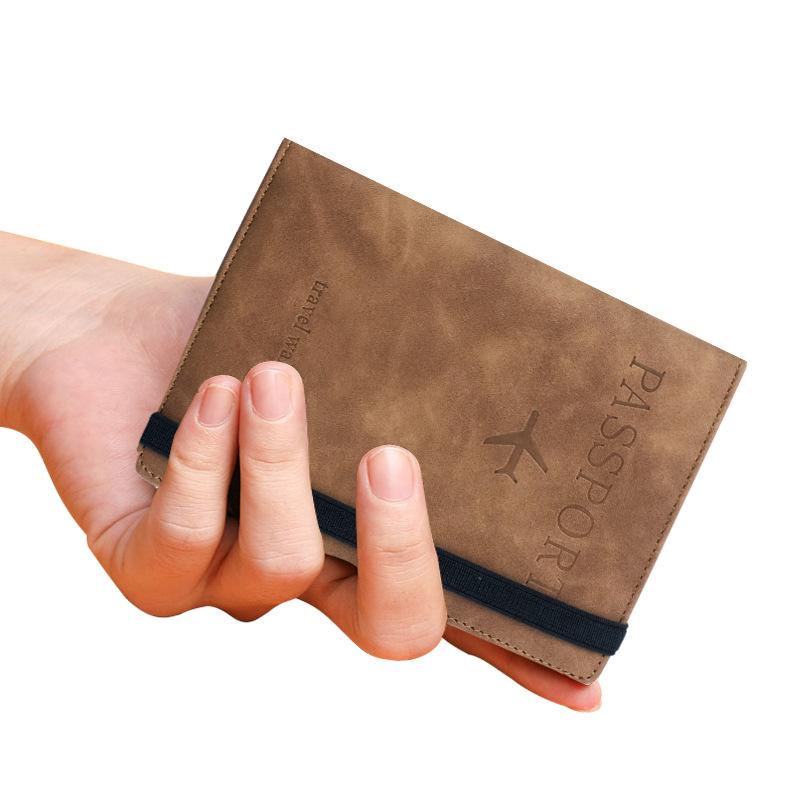 Женские и мужские Rfid винтажные деловые обложки для паспорта держатель многофункциональный ID банковская карта PU кожаный кошелек чехол дорожные аксессуары