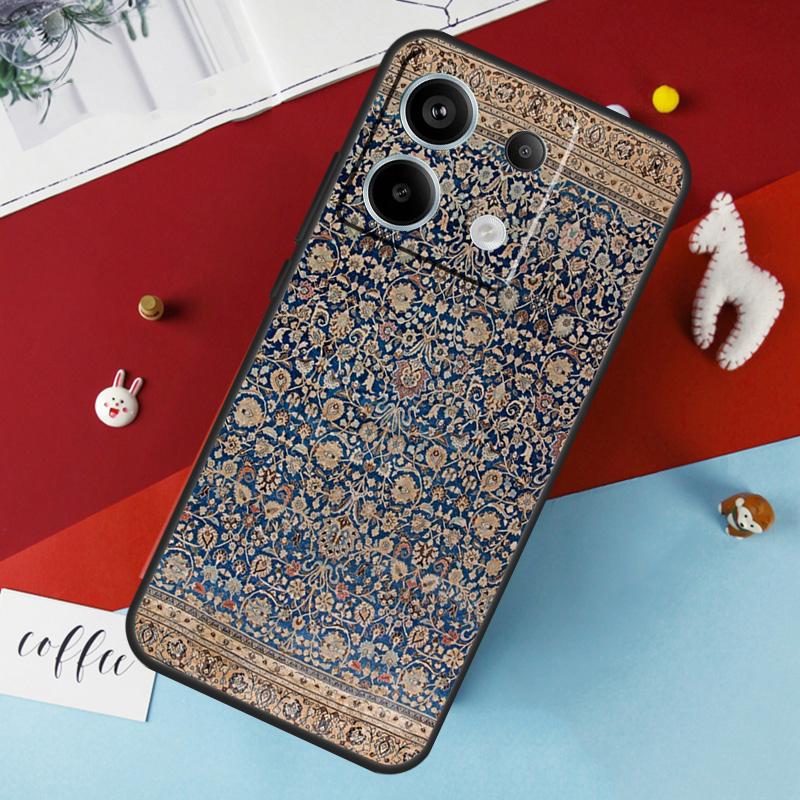 Persian Carpet Floral Pattern Case For Xiaomi Redmi Note 12 11 10 9 8 13 Pro Plus 12S 11S 10S 9S 10A 9C 10C 12C 13C Cover