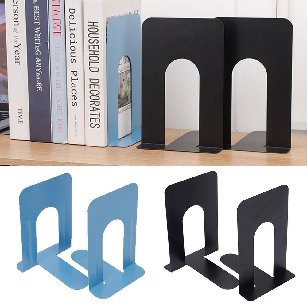 1/2PCS Non-slip Book Stand L-Shaped Desk Bookshelf Book Simple Bookends  Home