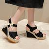 Casual Wedges Shoes for Women Sandals Summer Fish Mouth Slope Heel Ladies Shoes Platform High Heels Designer Sandal Comfort 2024