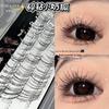HERORANGE Накладные ресницы-пучки с кристаллами в виде лисы - Натуральный вид для эффекта звездного неба