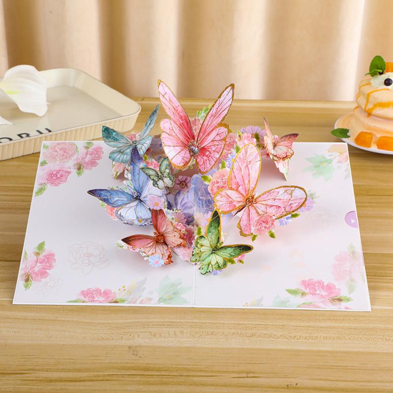 Pop Up Card 3D Spring Paper Greeting Card Unique Gift for Birthday Christmas 3D Hummingbird Pop Up Card