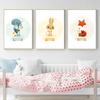 Animal Rabbit Fox  Art Poster Children's Canvases Room Paintings For Nursery Decorative Prints Wall Posters No Frame