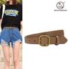 Ladies Belt Cowhide Vintage Gilt Buckle Scalp Belt Women'S Decorative Suit Jeans Belt