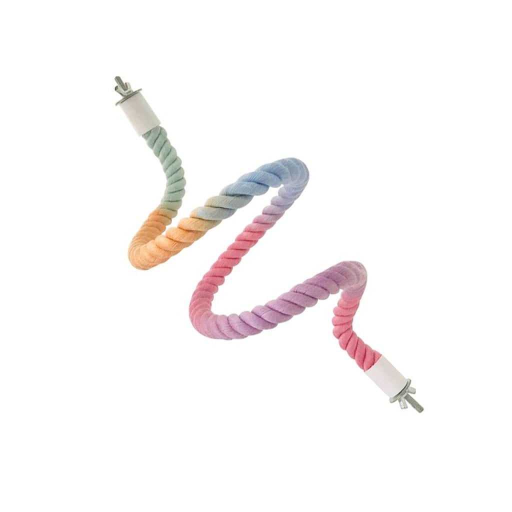 Многофункциональная жердочка-канат для птиц с градиентами, красочная лазательная веревка-игрушка для птичьей клетки, лестница-качели для маленьких питомцев и птиц