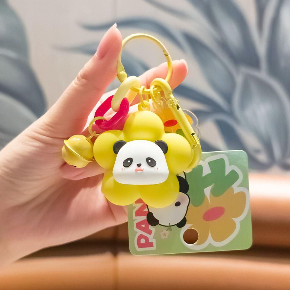 Персонализированные сумки кулон мультфильм панда автомобиль брелок Ins цветок брелок для мальчиков и девочек