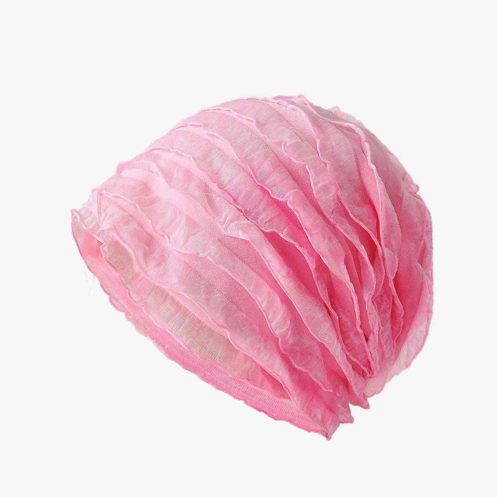 Women's Breathable Thin Cotton Pullover Hat - Spring/Summer Headscarf, Confinement, Sleep, and Outdoor Leisure Cap.