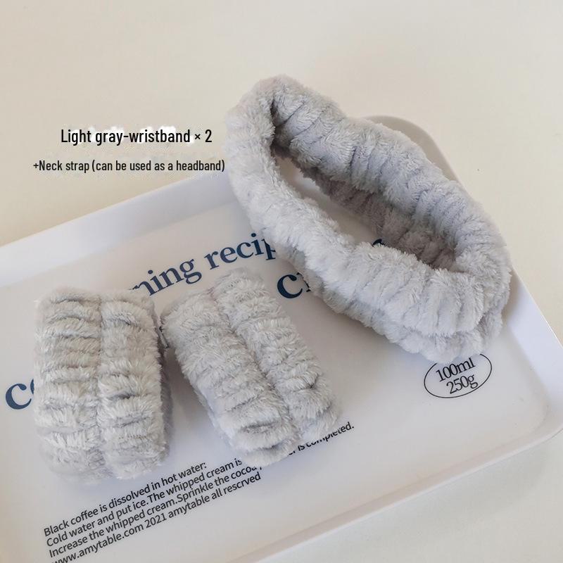 2025 г. Очаровательная повязка на голову в виде ананаса и набор нескользящих повязок для волос для женщин — набор из 3 предметов для мытья и укладки с браслетом