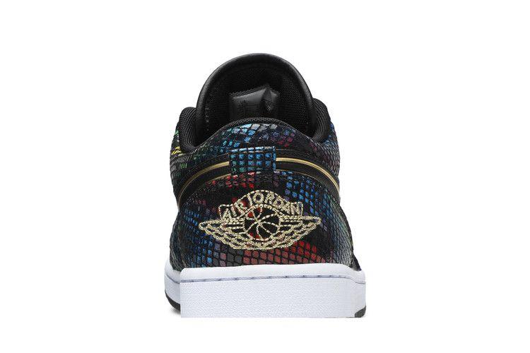 Women's Sneakers Jordan 1 Low Multicolor Snakeskin (2020) (Women's) Black/Metallic Gold