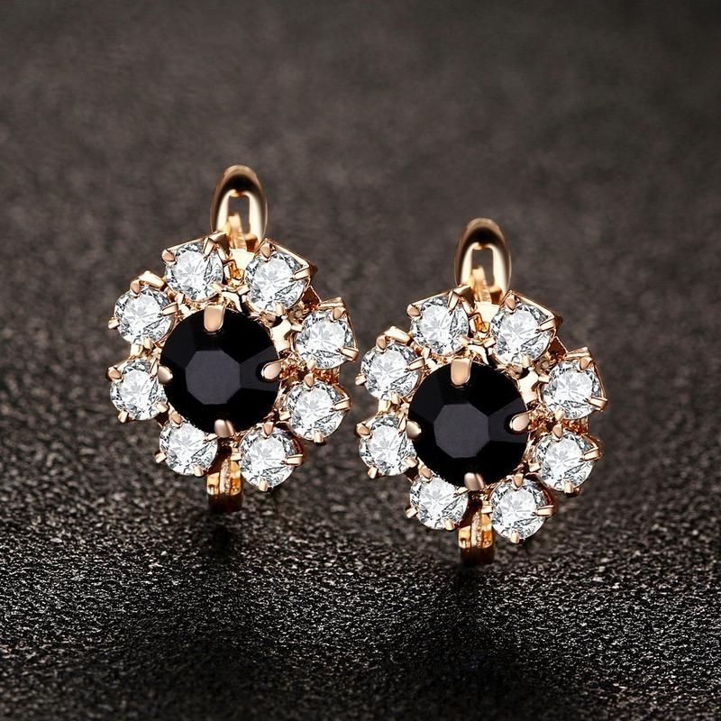 Sace Gems Классические цветы медного сплава циркон серьги для женщин подарки на свадьбу