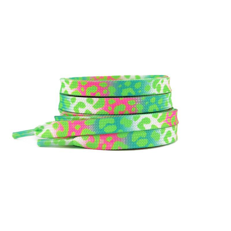 Модные плоские шнурки для кроссовок Цвет Леопардовый принт Тай-дай Градиент Веревка для шнурков Мужские Женские для AF1 AJ1 Холщовые шнурки для обуви