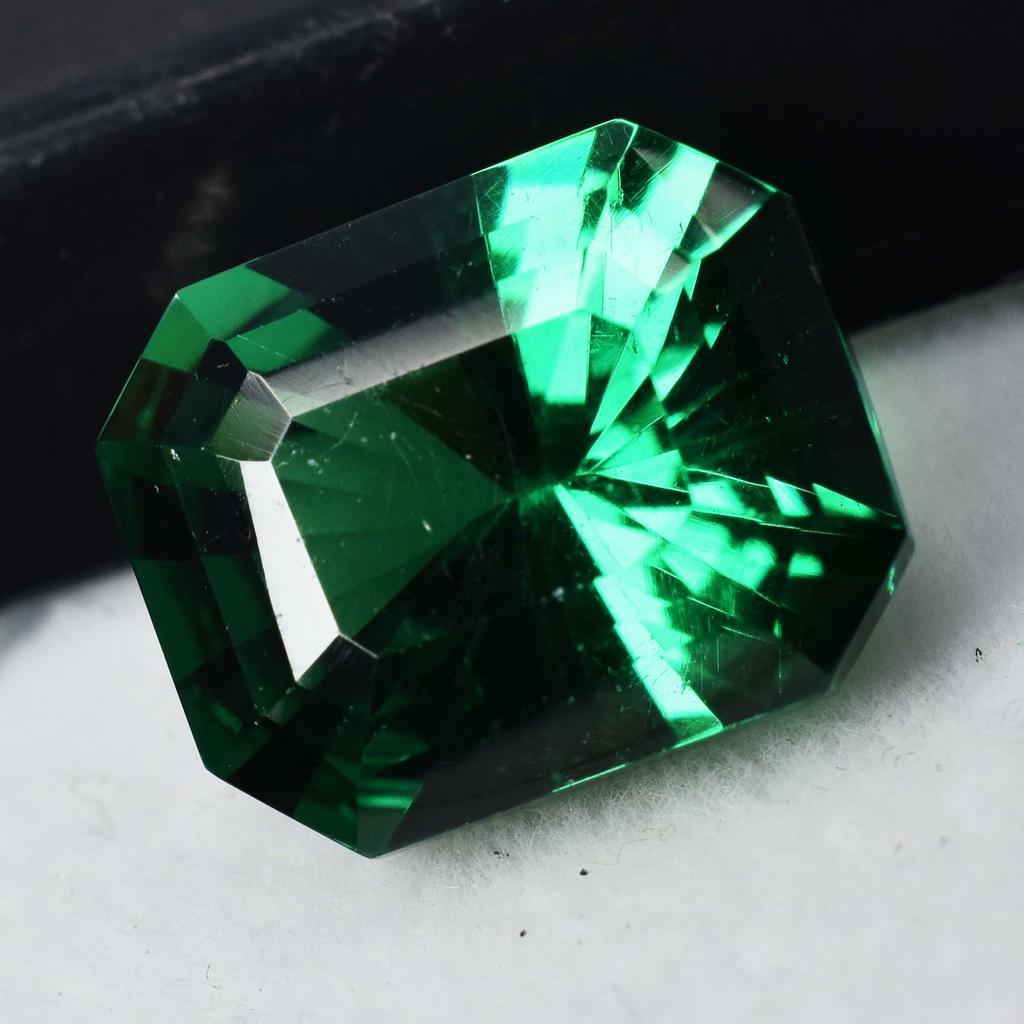 Natural Green Garnet Amazing Emerald Cut 10.11 Ct Loose Gemstone