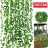 200cm Plastic Ivy Leaf Garland Artificial Green Plant Vine Foliage Home Garden Decoration