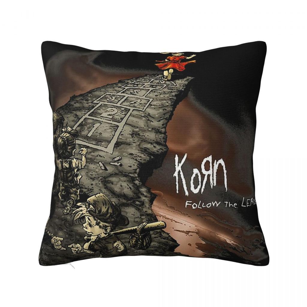 Korn Rock Band Square Pillowcase Cushion Cover Pillow Case Throw Pillow Cover for Home Bedroom Car