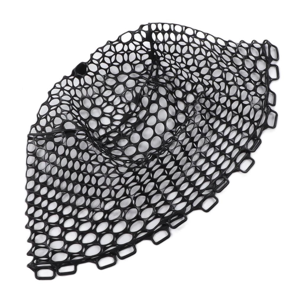 Fly Fishing Replacement Net Deepened Fishing Rubber Net Fishing Landing Netbag Parts Black Depth 32cm