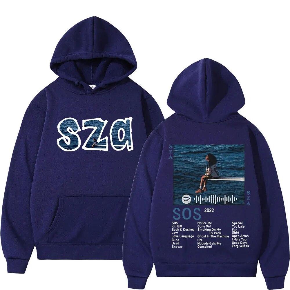 SZA новый музыкальный альбом SOS толстовки с принтом унисекс женские повседневные модные толстовки негабаритные пуловеры с капюшоном спортивный костюм одежда унисекс