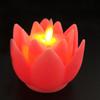 Plastic Lotus Lamp Creative Electronic Candle Lamp Indoor Outdoor Lighting LED Night Light  Temple