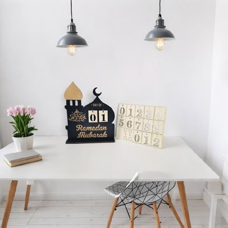 Artistic Wood Ornament Middle Eastern Designs Islamic Community Event Decors Suitable for Eid Home and Event Decors