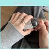 Модное Минималистичное Геометрическое Кольцо Для Женщин Шикарное Регулируемое Медное Ювелирное Изделие