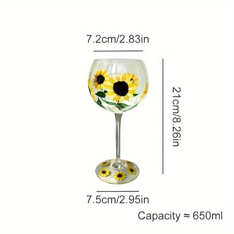1 шт. Бокал для вина с подсолнухами, бокал для шампанского, винтажный бокал для виски, коктейля для бара, паба, клуба, ресторана и домашнего использования, посуда для питья
