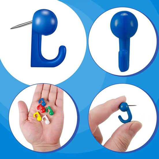 50 шт. крючков с пластиковыми головками, крючки для пробковой доски, декоративные кнопки, крючок для пробковой доски объявлений, фотографии, календарь, домашний офис, школьные принадлежности