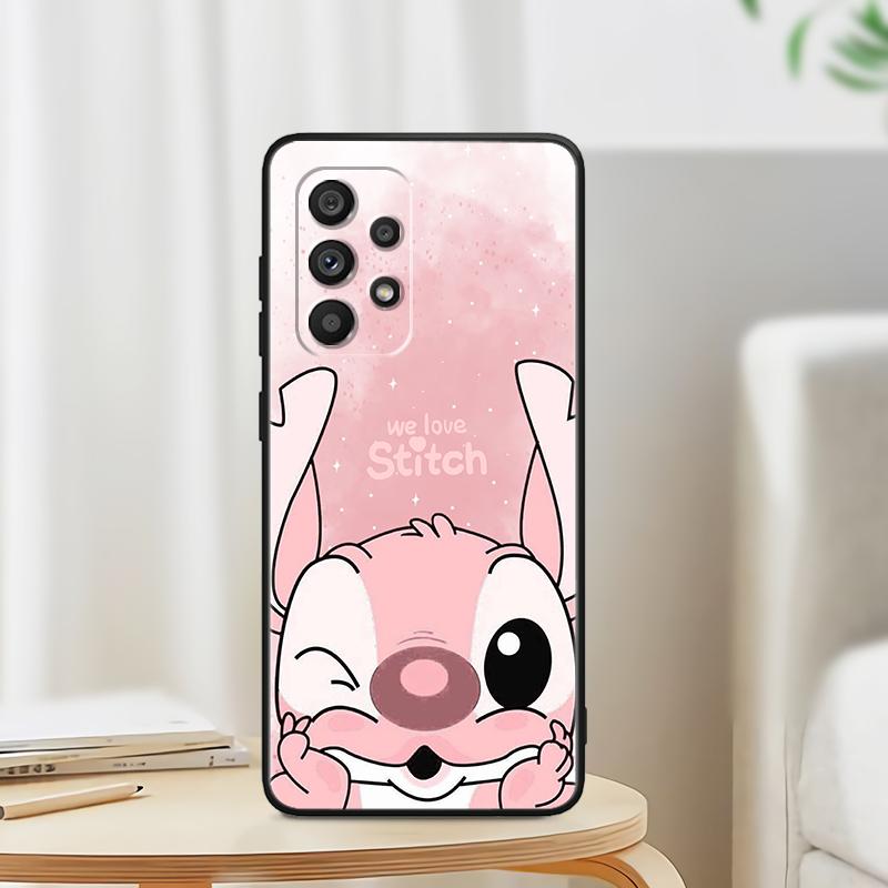 OHANA Stitch Cute для Samsung Note 20 10 Ultra Plus A31 A14 A12 A70 A34 A25 A04 A05 A15 A24 5G черный чехол для телефона
