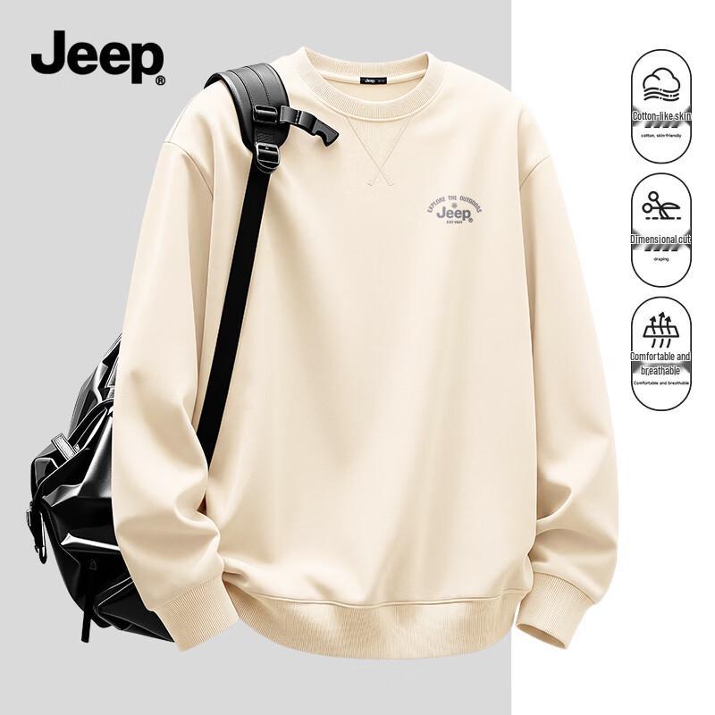 Jeep Мужская плотная повседневная толстовка с круглым вырезом