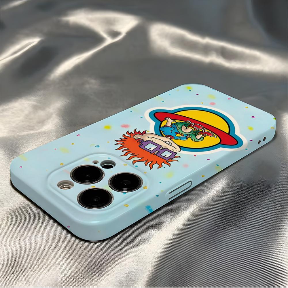 Lovely Funny Cartoon R-Rugrats Phone Case For IPhone 16 Pro Max 15 14 13 12 11 Pro11 Mini 2025 16 Glossy HD Film Cover