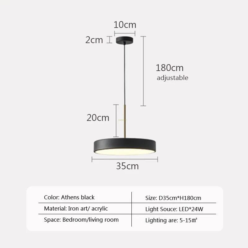 Подвесной светодиодный светильник Nordic Disc Multicolor для столовой, подвесной светильник для бара, спальни, гостиной, кабинета, внутреннего декора, освещения