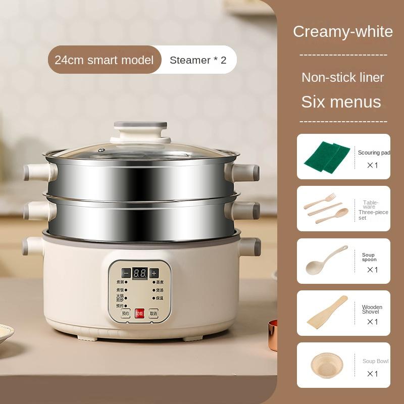 Электрическая пароварка для тушения и приготовления пищи Встроенная электрическая пароварка Паровая камера Бытовая Небольшая трехслойная Многофункциональная Многослойная большая вместимость