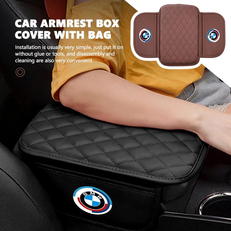 Car Arm Rest Cover With Storage Bag Center Console Elbow Cushion For BMW X1 X2 X3 X4 X5 X6 F49 F39 F25 G01 F16 G06 G07 F25 F30