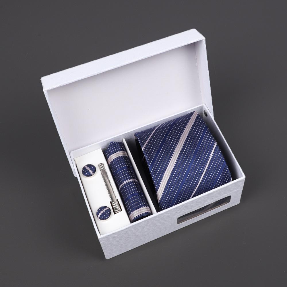 2025 Men'S Tie Premium Gift Box Jacquard Embroidered Tie Tie Logo Making