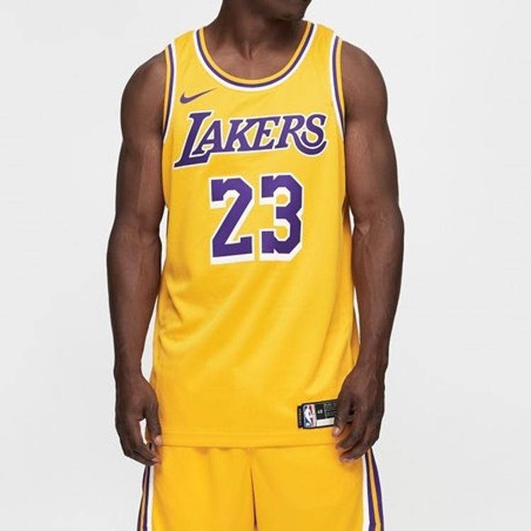 Nike Джерси LeBron James Icon Swingman Желтая мужская уличная одежда AA7099-741