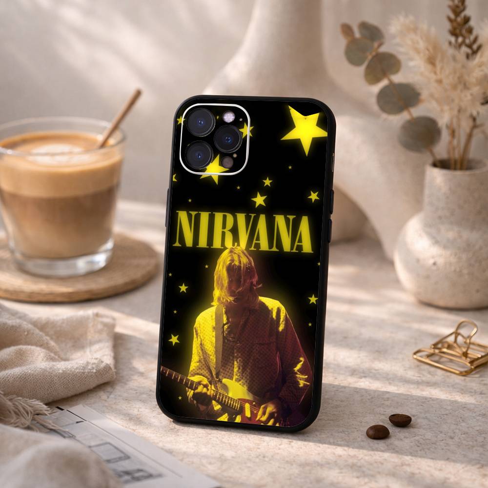 L-Lamentably N-Nirvana R-Rock Band Phone Case For iPhone17,16,15,14,13,12,Plus,Pro Max, 5G Others Soft Black Cover