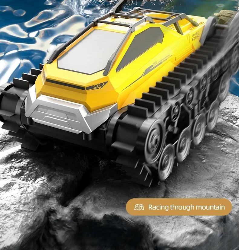 JJRC Q183 Радиоуправляемая Машина 2.4G Амфибия Вездеход Гусеничный Танк Грузовик на Дистанционном Управлении Внедорожник для Лазания Водонепроницаемая Игрушка Подарок Ребенку