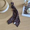 Leopard Print Polka Dot Scarf Printed Shirt Tie Elegant Floral Scarf  Party