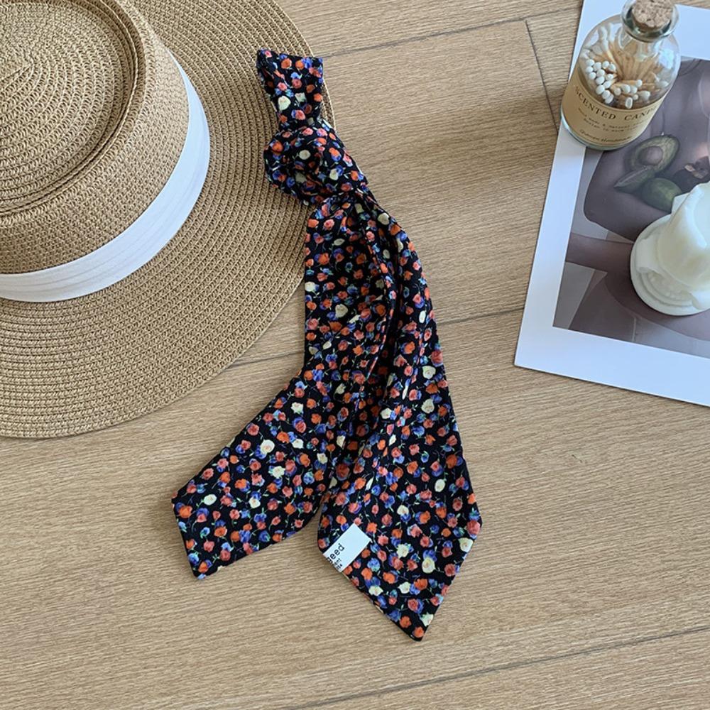 Leopard Print Polka Dot Scarf Printed Shirt Tie Elegant Floral Scarf Party