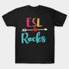 Футболка для учителя Esl Rocks Back To School S 5XL Быстрая доставка