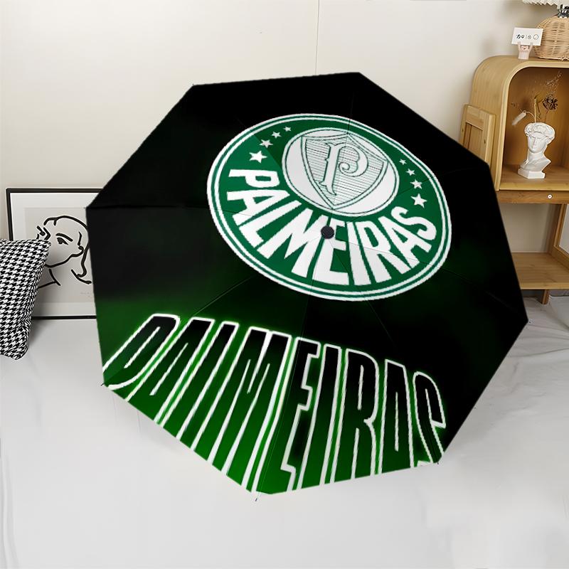 Автоматический зонт с принтом логотипа SE Palmeiras, 8 спиц, железный каркас, пластиковая ручка, подходит для путешествий на открытом воздухе и на каждый день, идеальный подарок