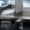 Многоуровневый высокоскоростной кабель данных Talos, быстрая зарядка до 100 Вт, USB Type-C 8-контактный зарядный кабель с цифровым дисплеем в реальном времени, прочный плетеный для