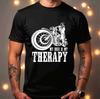 Футболка для байкера, Мужская смешная футболка гонщика на мотоцикле Мой мотоцикл - моя терапия Подарок байкеру