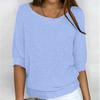 Knit Sweater Women Long Sleeve Crewneck With Flared Sleeves For Office Casual Wear