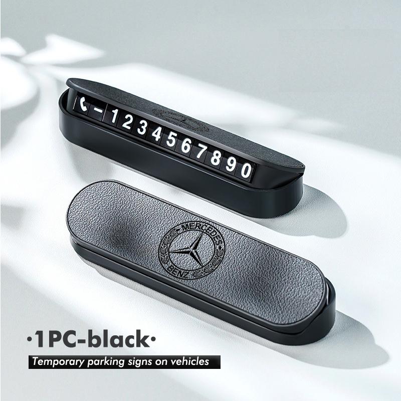 For Benz Hidden Mobile Phone Number Plates Car Styling Temporary Parking Signs Accessories AMG VIANO GLB GLC W108 W124 W126 W169 za6